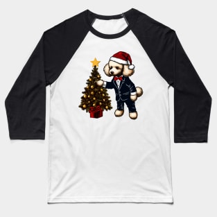 Poodle Dog Christmas Baseball T-Shirt